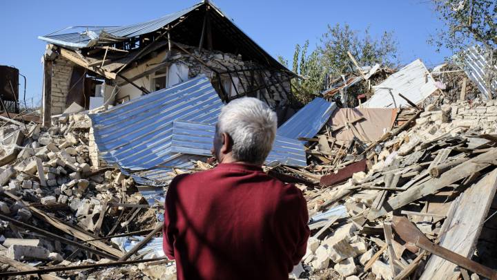 Zerstörtes Wohnhaus in Martuni