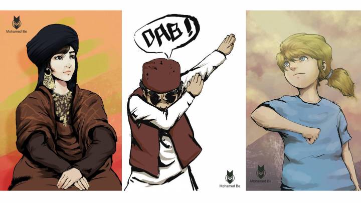 Manga drawings from Libya