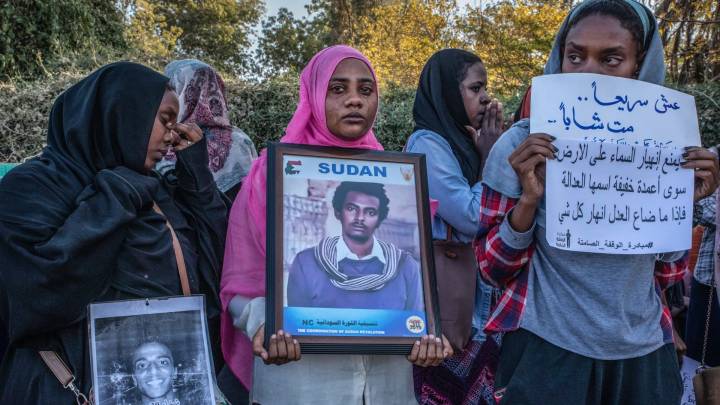 Frauenrechtsaktivistinnen in Sudans Hauptstadt Khartoum
