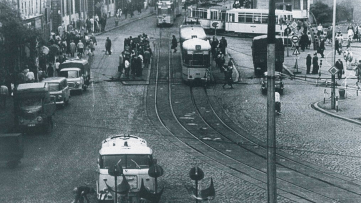 Der Anger in Erfurt in den 70er Jahren.