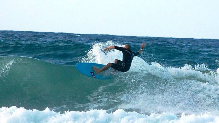 Surfing near the UN compound in Tripoli. 