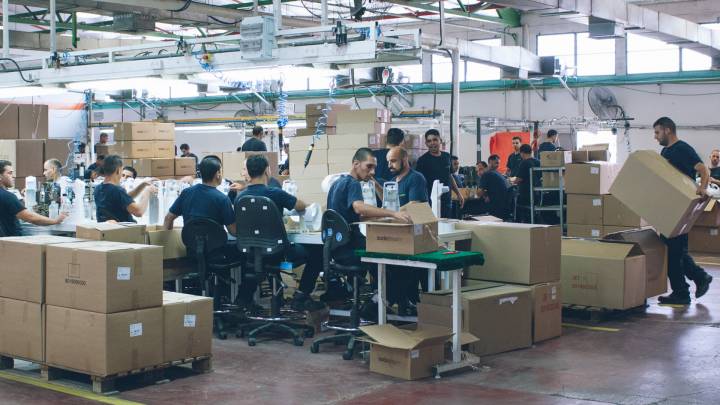 At the Sodastream plant