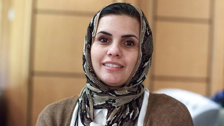 Zahra Langhi, a Libyan exile and human rights defender.