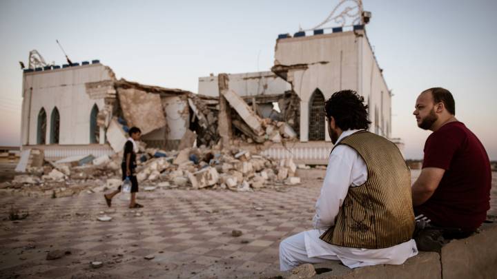 Abubaker and a friend visited the Al Andalusi shrine in the aftermath of its bombing in 2013. The shrine was a significant icon of the city of Tajoura in the east of Tripoli.