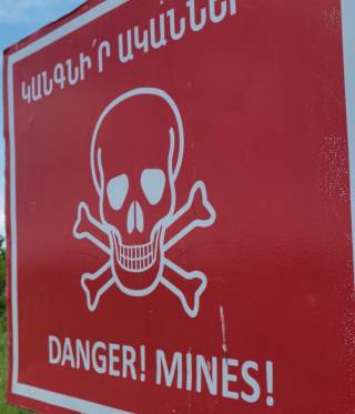 Minenfeld in Bergkarabach