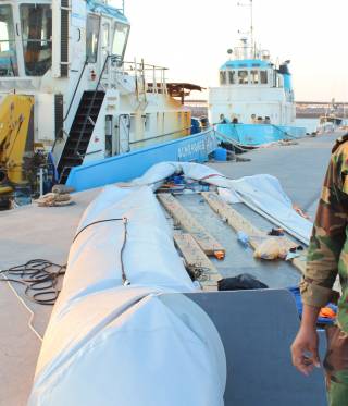 Out-gunned Muhammad Al-Skir of the Libyan coast guard.