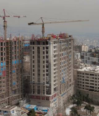 Baustellen in der iranischen Hauptstadt Teheran