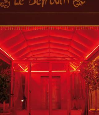 The entrance to the Layali Beirut club in Tunis. The entrance to the Layali Beirut club in Tunis.