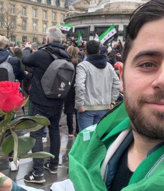 Waleed Al-Nufal bei der Feier in Paris.