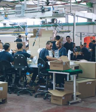 At the Sodastream plant